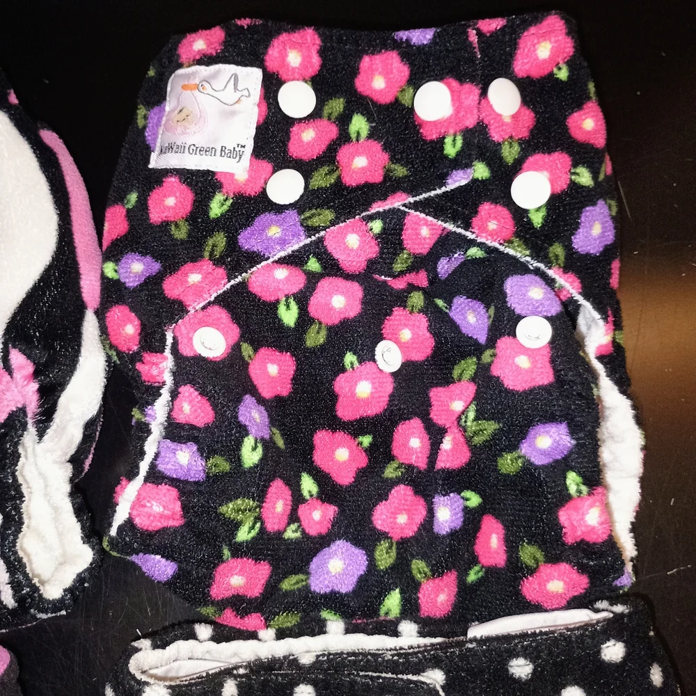 4x Minky Plush Cloth Diapers Set of 4 Minky Plush Cloth Diapers!